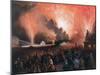 Coronation Fireworks in Moscow, 1856-Pharamond Blanchard-Mounted Giclee Print