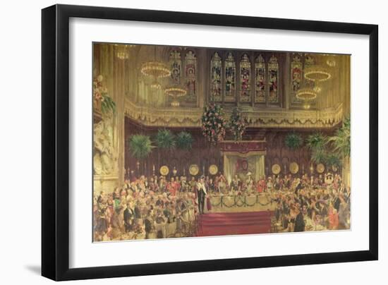 Coronation Luncheon for King George V and Queen Mary in Guildhall, 29th June 1911, 1914-22-Solomon Joseph Solomon-Framed Giclee Print