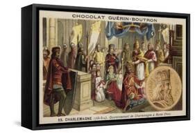 Coronation of Charlemagne as Emperor, Rome, 800-null-Framed Stretched Canvas