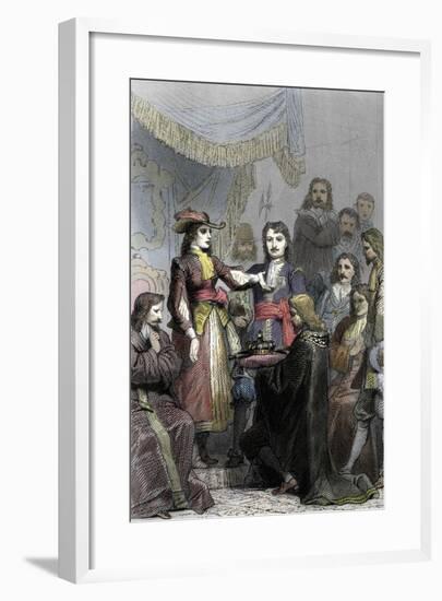 Coronation of Christina, Queen of Sweden, 1650-null-Framed Giclee Print