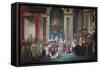 Coronation of Emperor Napoleon I and Coronation of the Empress Josephine in Notre-Dame De Paris, De-null-Framed Stretched Canvas