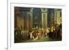 Coronation of Empress Josephine on Dec. 2, 1804-Jacques Louis David-Framed Premium Giclee Print