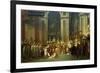 Coronation of Empress Josephine on Dec. 2, 1804-Jacques Louis David-Framed Premium Giclee Print