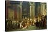 Coronation of Empress Josephine on Dec. 2, 1804-Jacques Louis David-Stretched Canvas