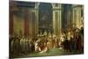 Coronation of Empress Josephine on Dec. 2, 1804-Jacques Louis David-Mounted Art Print