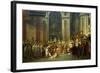 Coronation of Empress Josephine on Dec. 2, 1804-Jacques Louis David-Framed Art Print