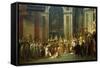 Coronation of Empress Josephine on Dec. 2, 1804-Jacques Louis David-Framed Stretched Canvas