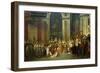 Coronation of Empress Josephine on Dec. 2, 1804-Jacques Louis David-Framed Art Print