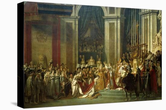 Coronation of Empress Josephine on Dec. 2, 1804-Jacques Louis David-Stretched Canvas
