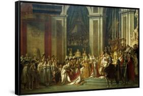 Coronation of Empress Josephine on Dec. 2, 1804-Jacques Louis David-Framed Stretched Canvas
