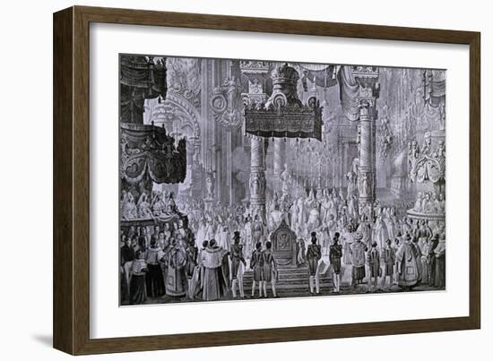 Coronation of Ferdinand I, 1835 in Milan-Alexandre Calame-Framed Giclee Print