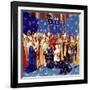 Coronation of French King Louis VIII and Queen Blanche of Castille in 1223-null-Framed Photo