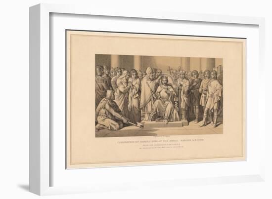 'Coronation of Harold King of the Anglo-Saxons, A.D. 1066', (1878)-W Ridgway-Framed Giclee Print