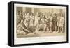 Coronation of Harold, King of the Anglo-Saxons, Engraved by W. Ridgeway-Daniel Maclise-Framed Stretched Canvas
