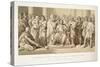 Coronation of Harold, King of the Anglo-Saxons, Engraved by W. Ridgeway-Daniel Maclise-Stretched Canvas