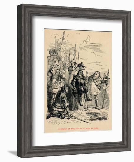 'Coronation of Henry VII on the Field of Battle',-John Leech-Framed Giclee Print