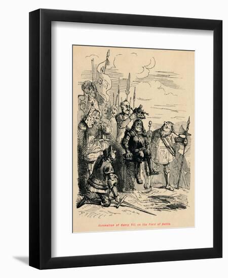 'Coronation of Henry VII on the Field of Battle',-John Leech-Framed Giclee Print