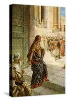 Coronation of Joash and death of Athaliah - Bible-William Brassey Hole-Stretched Canvas