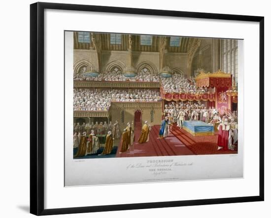 Coronation of King George IV, Westminster Hall, London, 1821-Matthew Dubourg-Framed Giclee Print