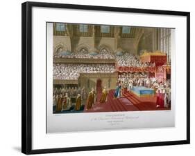 Coronation of King George IV, Westminster Hall, London, 1821-Matthew Dubourg-Framed Giclee Print