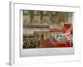 Coronation of King George IV, Westminster Hall, London, 1821-Matthew Dubourg-Framed Giclee Print