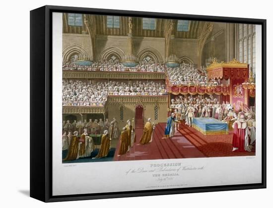 Coronation of King George IV, Westminster Hall, London, 1821-Matthew Dubourg-Framed Stretched Canvas