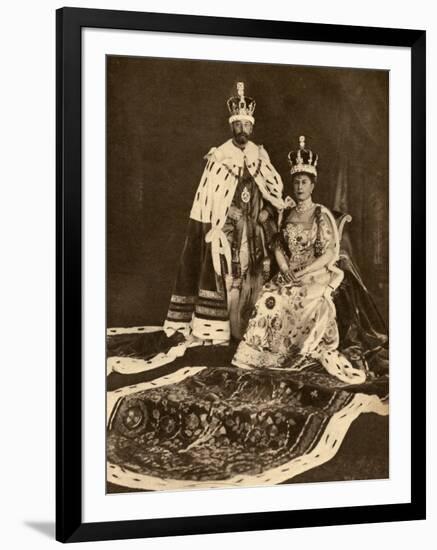 Coronation of King George V and Queen Mary-null-Framed Photographic Print