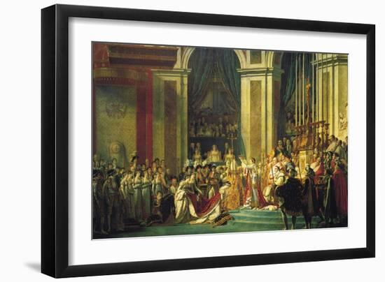 Coronation of Napoleon Bonaparte-Jacques-Louis David-Framed Art Print