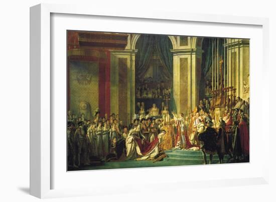 Coronation of Napoleon Bonaparte-Jacques-Louis David-Framed Art Print