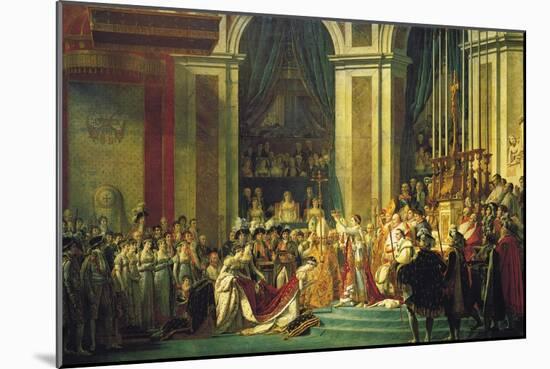 Coronation of Napoleon Bonaparte-Jacques-Louis David-Mounted Art Print