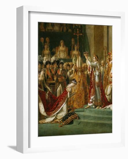 Coronation of Napoleon, Detail-Jacques-Louis David-Framed Giclee Print
