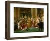 Coronation of Napoleon in Notre-Dame De Paris by Pope Pius VII, December 2, 1804-Jacques-Louis David-Framed Giclee Print