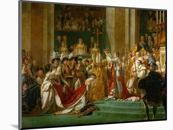 Coronation of Napoleon in Notre-Dame De Paris by Pope Pius VII, December 2, 1804-Jacques-Louis David-Mounted Giclee Print