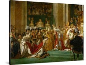 Coronation of Napoleon in Notre-Dame De Paris by Pope Pius VII, December 2, 1804-Jacques-Louis David-Stretched Canvas