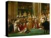 Coronation of Napoleon in Notre-Dame De Paris by Pope Pius VII, December 2, 1804-Jacques-Louis David-Stretched Canvas