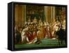 Coronation of Napoleon in Notre-Dame De Paris by Pope Pius VII, December 2, 1804-Jacques-Louis David-Framed Stretched Canvas