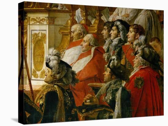 Coronation of Napoleon in Notre-Dame De Paris by Pope Pius VII, December 2, 1804-Jacques-Louis David-Stretched Canvas