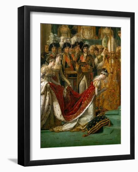 Coronation of Napoleon in Notre-Dame De Paris by Pope Pius VII, December 2, 1804-Jacques-Louis David-Framed Giclee Print