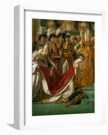 Coronation of Napoleon in Notre-Dame De Paris by Pope Pius VII, December 2, 1804-Jacques-Louis David-Framed Giclee Print