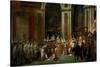 Coronation of Napoleon in Notre-Dame, Paris, by Pope Pius VII-Jacques-Louis David-Stretched Canvas