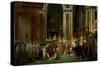 Coronation of Napoleon in Notre-Dame, Paris, by Pope Pius VII-Jacques-Louis David-Stretched Canvas