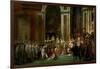 Coronation of Napoleon in Notre-Dame, Paris, by Pope Pius VII-Jacques-Louis David-Framed Giclee Print