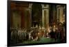 Coronation of Napoleon in Notre-Dame, Paris, by Pope Pius VII-Jacques-Louis David-Framed Giclee Print