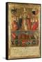 Coronation of Pope Pius II, with City of Siena at Bottom Guarded by Two Heraldic Lions-Giovanni di Paolo-Framed Stretched Canvas