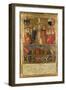 Coronation of Pope Pius II, with City of Siena at Bottom Guarded by Two Heraldic Lions-Giovanni di Paolo-Framed Giclee Print