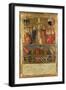 Coronation of Pope Pius II, with City of Siena at Bottom Guarded by Two Heraldic Lions-Giovanni di Paolo-Framed Giclee Print