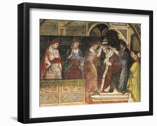 Coronation of Pope, Scene from Stories of Alexander III, 1407-1408-Spinello Aretino-Framed Giclee Print