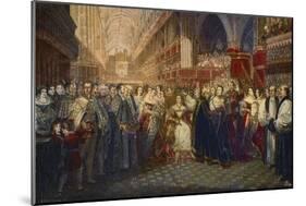 Coronation of Queen Victoria at Westminster Abbey, London on 28-Stefano Bianchetti-Mounted Giclee Print