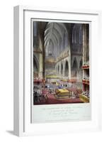 Coronation of Queen Victoria in Westminster Abbey, London, 1838-null-Framed Giclee Print