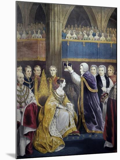 Coronation of Queen Victoria-null-Mounted Giclee Print
